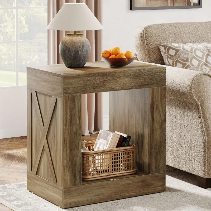 Tribesigns End & Side Tables*Wood End Table, Small Sofa Side Table With Storage