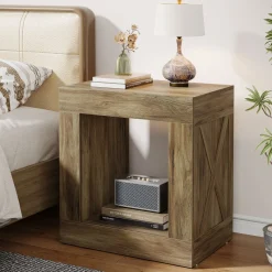 Tribesigns End & Side Tables*Wood End Table, Small Sofa Side Table With Storage