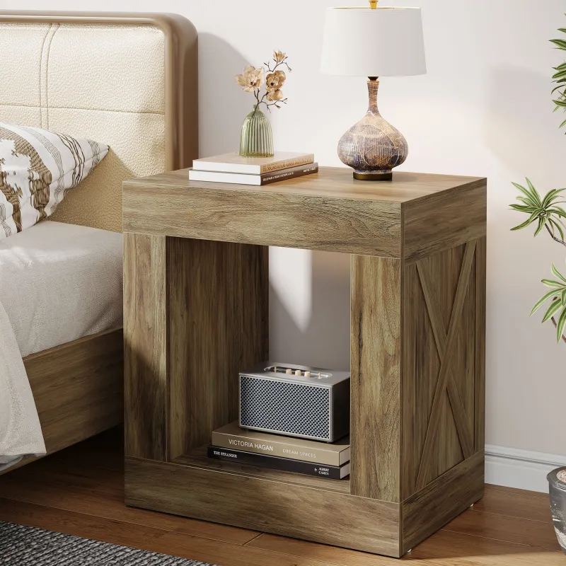Tribesigns End & Side Tables*Wood End Table, Small Sofa Side Table With Storage