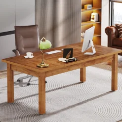Tribesigns Desks*Wood Executive Desk, 70.9" Computer Desk Large Office Desk