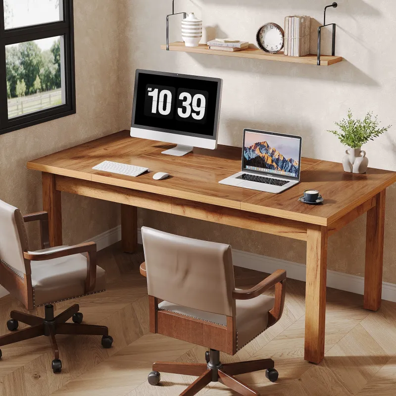 Tribesigns Desks*Wood Executive Desk, 70.9" Computer Desk Large Office Desk