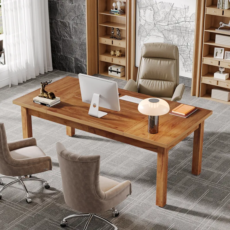 Tribesigns Desks*Wood Executive Desk, 70.9" Computer Desk Large Office Desk