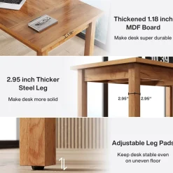 Tribesigns Desks*Wood Executive Desk, 70.9