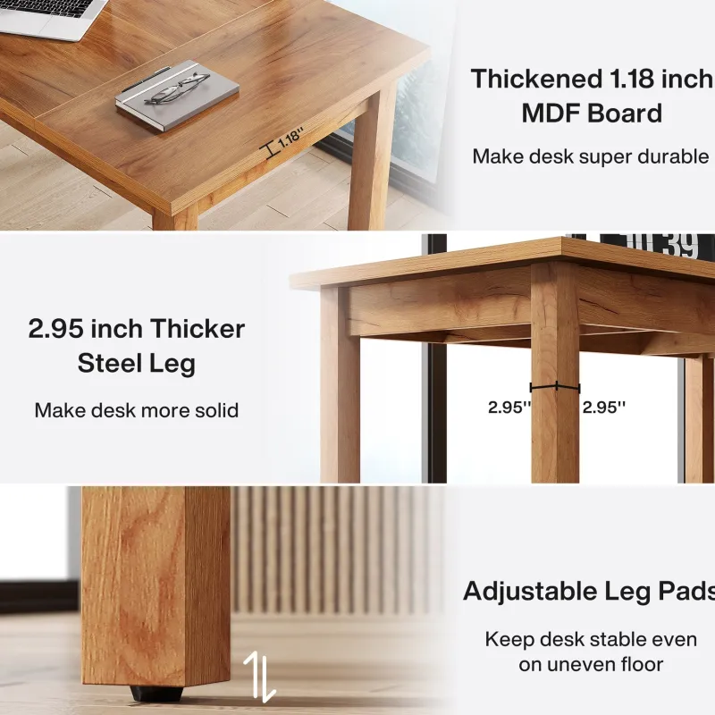Tribesigns Desks*Wood Executive Desk, 70.9" Computer Desk Large Office Desk
