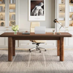 Tribesigns Desks*Wood Executive Desk, 62.99" Sturdy Computer Desk Conference Table