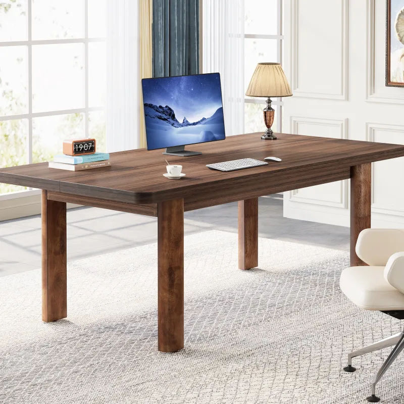Tribesigns Desks*Wood Executive Desk, 62.99" Sturdy Computer Desk Conference Table