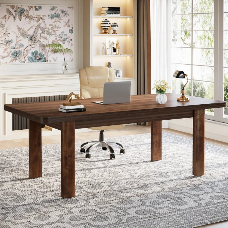 Tribesigns Desks*Wood Executive Desk, 62.99" Sturdy Computer Desk Conference Table