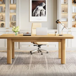 Tribesigns Desks*Wood Executive Desk, 62.99