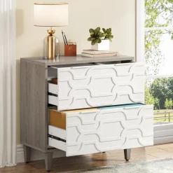 Tribesigns File Cabinets|File Cabinets*Wood File Cabinet, 2-Drawer Storage Cabinet for A4/Letter/Legal Size