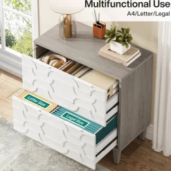 Tribesigns File Cabinets|File Cabinets*Wood File Cabinet, 2-Drawer Storage Cabinet for A4/Letter/Legal Size