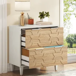 Tribesigns File Cabinets|File Cabinets*Wood File Cabinet, 2-Drawer Storage Cabinet for A4/Letter/Legal Size