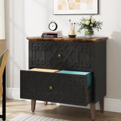Tribesigns File Cabinets|File Cabinets*Wood File Cabinet, 2-Drawer Filing Cabinet Storage Cabinet