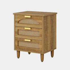 Tribesigns Nightstands*Wood Night Stand, 20-Inch Bedside Table Storage Cabinet with 3-Drawers