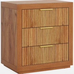 Tribesigns Nightstands*Wood Nightstand, 3 - Drawer Storage Cabinet End Table