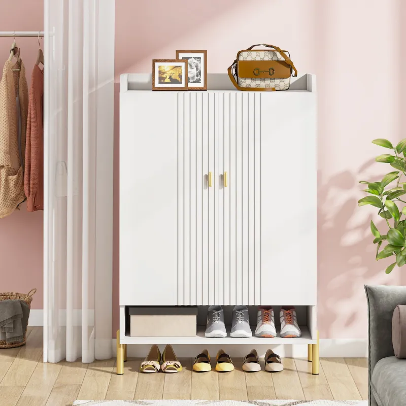 Tribesigns Shoe Racks & Cabinets|Shoe Racks & Cabinets*Wood Shoe Cabinet, 6 - Tier Shoe Organizer with Adjustable Shelves for Entryway
