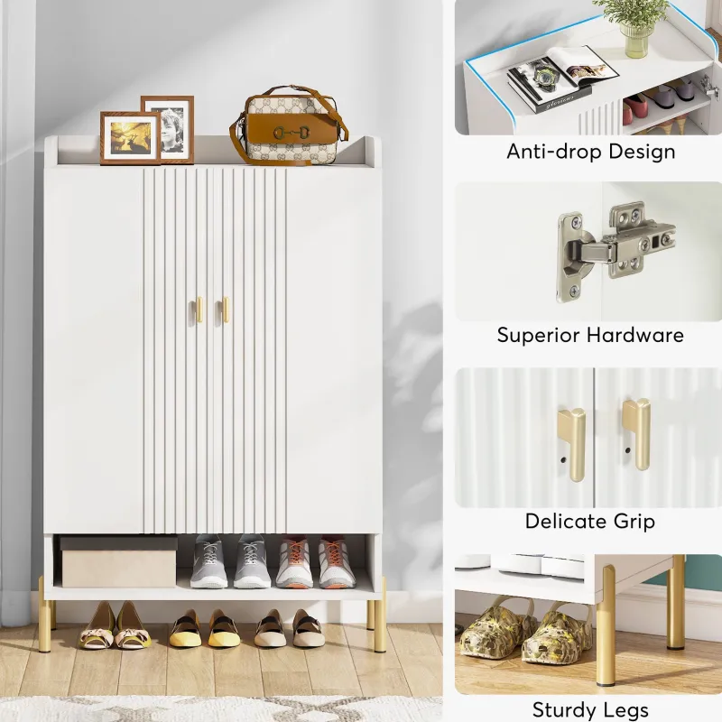 Tribesigns Shoe Racks & Cabinets|Shoe Racks & Cabinets*Wood Shoe Cabinet, 6 - Tier Shoe Organizer with Adjustable Shelves for Entryway