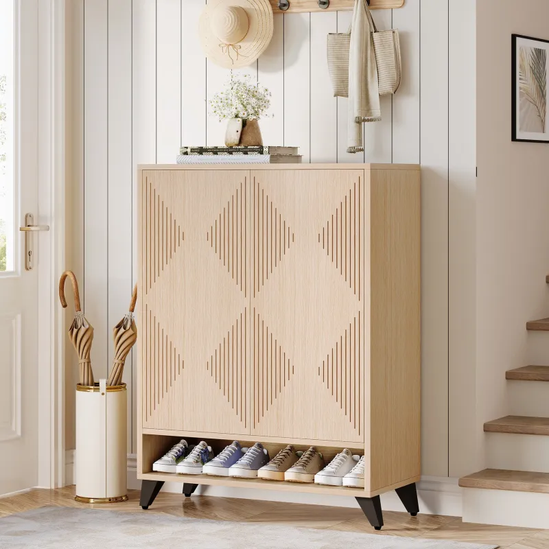 Tribesigns Shoe Racks & Cabinets|Shoe Racks & Cabinets*Wood Shoe Cabinet, 6 - Tier Shoe Organizer Storage Cabinet with Adjustable Shelves
