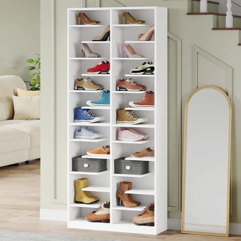 Tribesigns Shoe Racks & Cabinets|Shoe Racks & Cabinets*Wood Shoe Cabinet, Freestanding Shoe Rack with 26 Cubbies