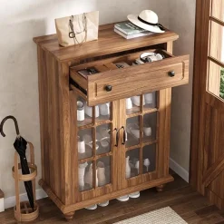 Tribesigns Shoe Racks & Cabinets|Shoe Racks & Cabinets*Wood Shoe Cabinet, Shoe Organizer Storage Cabinet with Adjustable Shelves