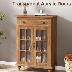 Tribesigns Shoe Racks & Cabinets|Shoe Racks & Cabinets*Wood Shoe Cabinet, Shoe Organizer Storage Cabinet with Adjustable Shelves