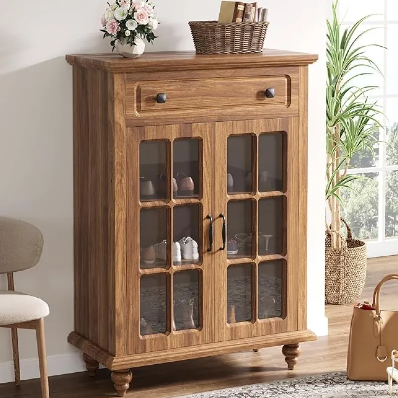 Tribesigns Shoe Racks & Cabinets|Shoe Racks & Cabinets*Wood Shoe Cabinet, Shoe Organizer Storage Cabinet with Adjustable Shelves