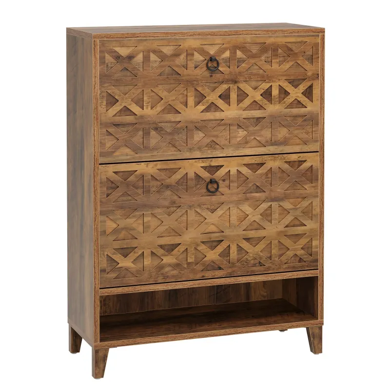 Tribesigns Shoe Racks & Cabinets|Shoe Racks & Cabinets*Wood Shoe Cabinet, Shoe Storage Organizer with 2 Flip Drawers