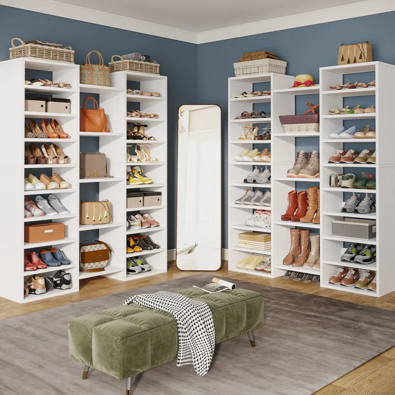 Tribesigns Shoe Racks & Cabinets|Shoe Racks & Cabinets*Wooden Shoe Rack, Freestanding Shoe Organizer with 23 Storage Shelves