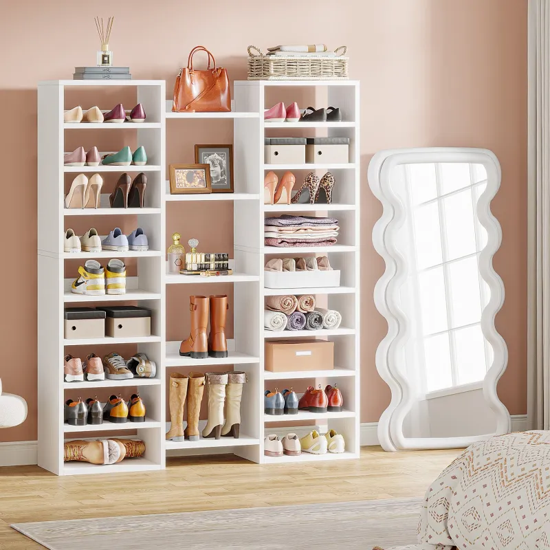 Tribesigns Shoe Racks & Cabinets|Shoe Racks & Cabinets*Wooden Shoe Rack, Freestanding Shoe Organizer with 23 Storage Shelves
