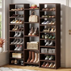 Tribesigns Shoe Racks & Cabinets|Shoe Racks & Cabinets*Wooden Shoe Rack, Freestanding Shoe Organizer with 23 Storage Shelves