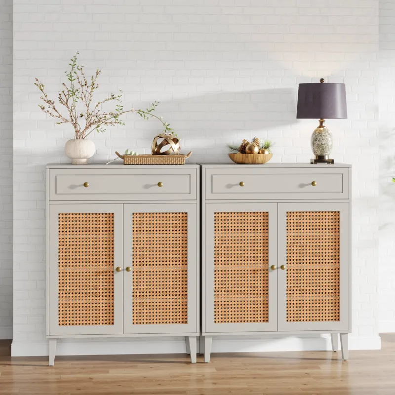 Tribesigns Sideboards & Buffets|Sideboards & Buffets*Wooden Storage Cabinet Sideboard with Adjustable Shelves and Drawer