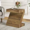Tribesigns End & Side Tables*Z - Shaped End Table, Wooden Side Table Nightstand