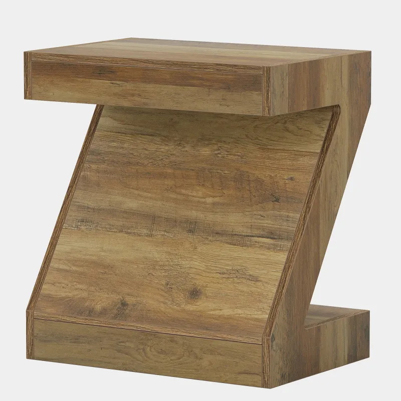 Tribesigns End & Side Tables*Z - Shaped End Table, Wooden Side Table Nightstand
